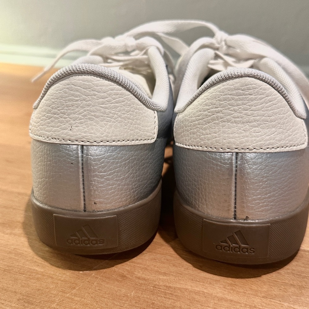 Adidas Women's VI Court 3.0 Sneakers - Silver and Cream - Picture 6 of 6